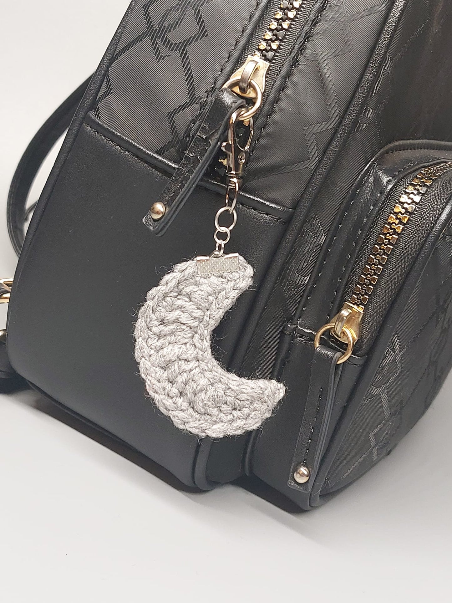 Crochet Moon Keyring
