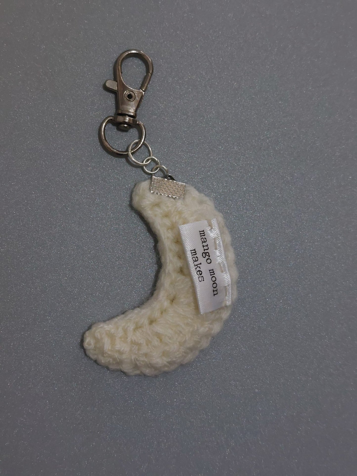 Crochet Moon Keyring