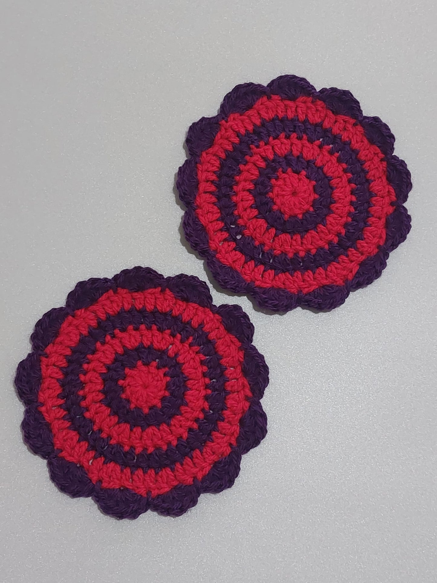 Crochet Shell Coaster Set