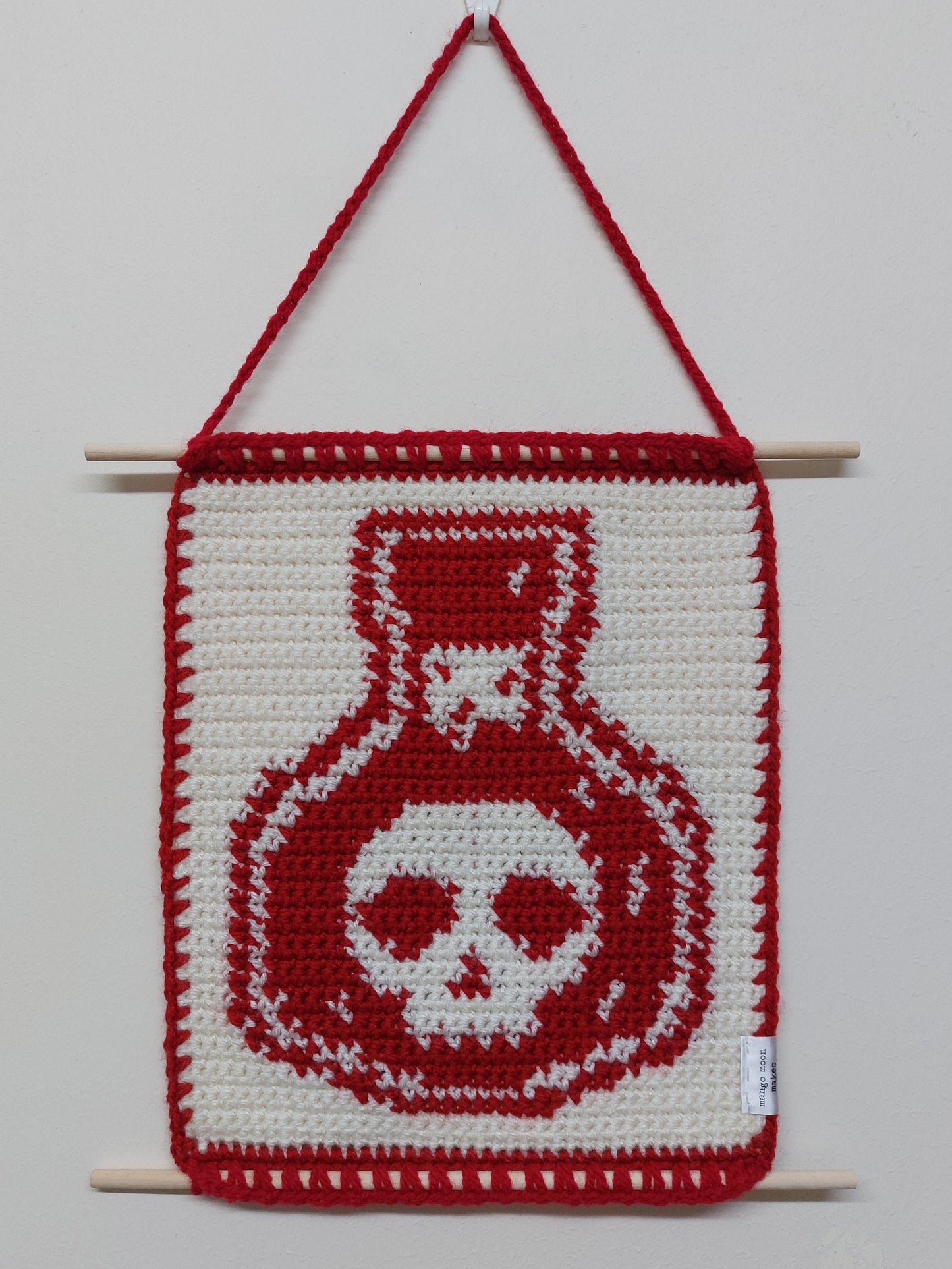 Crochet Skull Potion Tapestry
