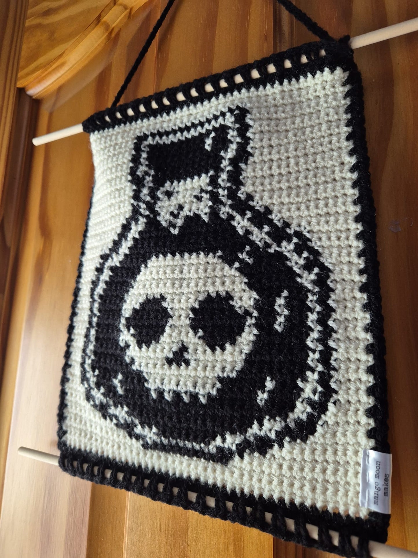 Crochet Skull Potion Tapestry