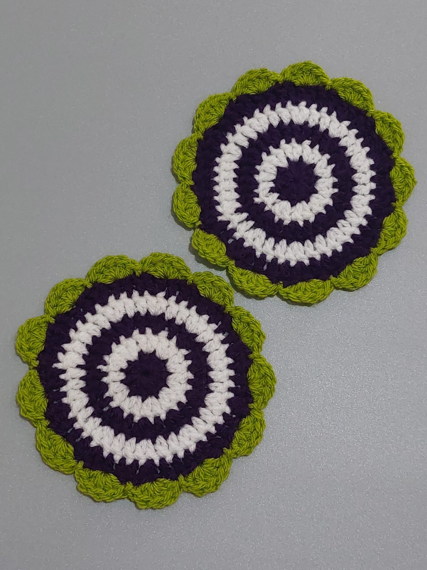Crochet Shell Coaster Set