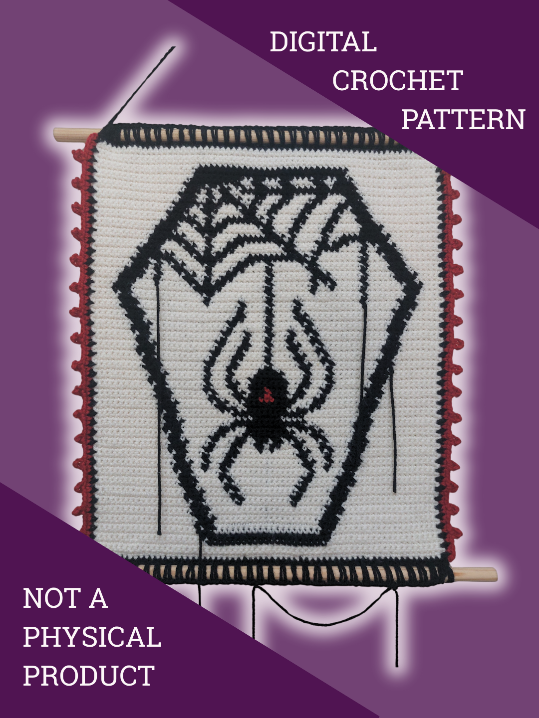 Black Widow's Coffin Tapestry - Digital Crochet Pattern