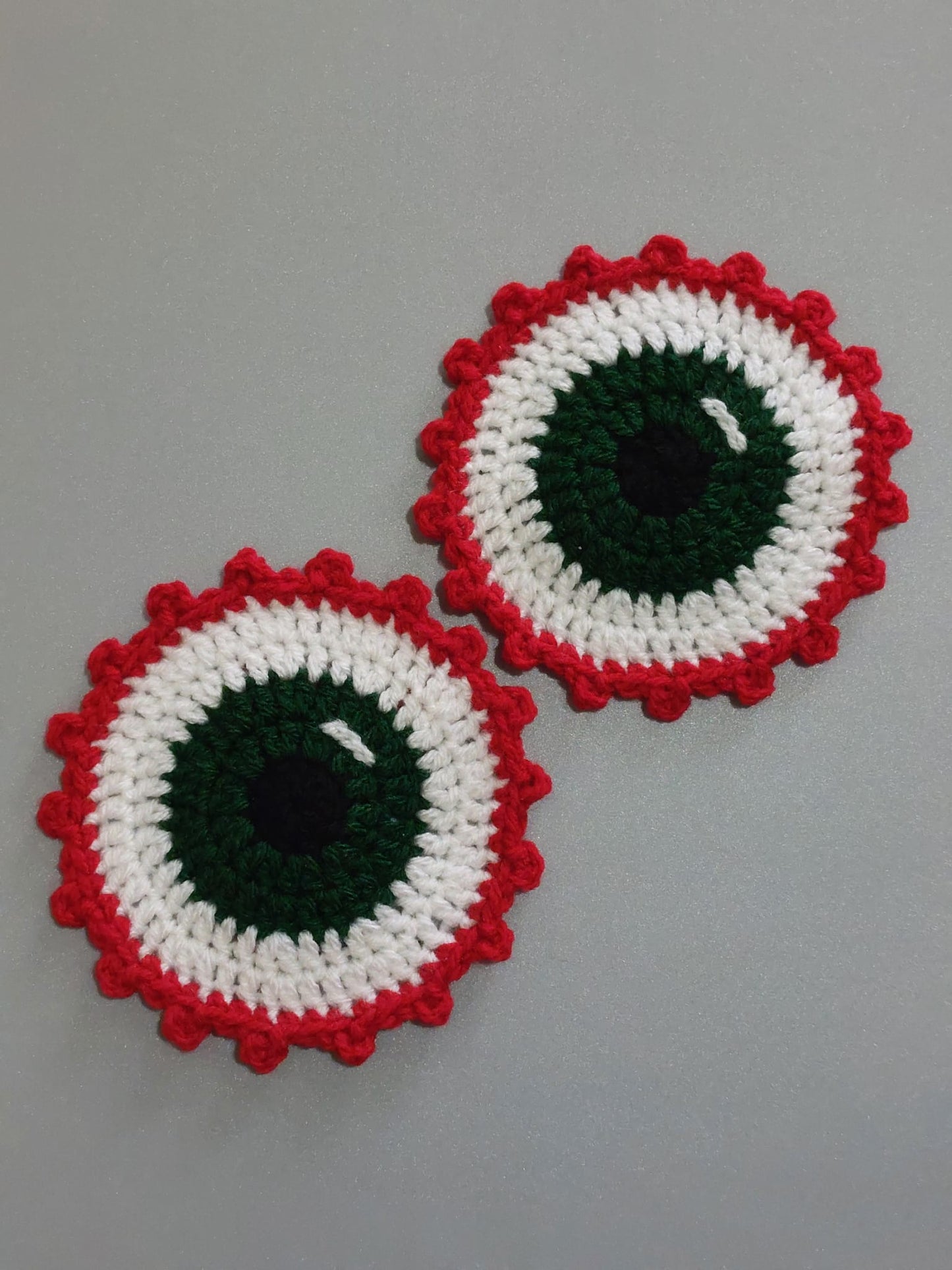 Crochet Eyeball Coaster Set