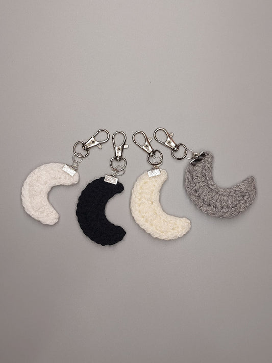 Crochet Moon Keyring