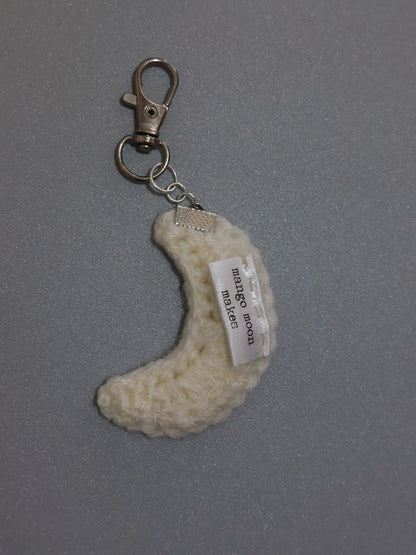 Crochet Moon Keyring