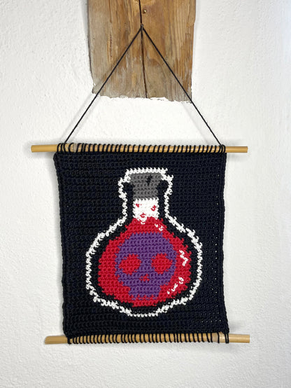 Skull Potion Tapestry Crochet Pattern